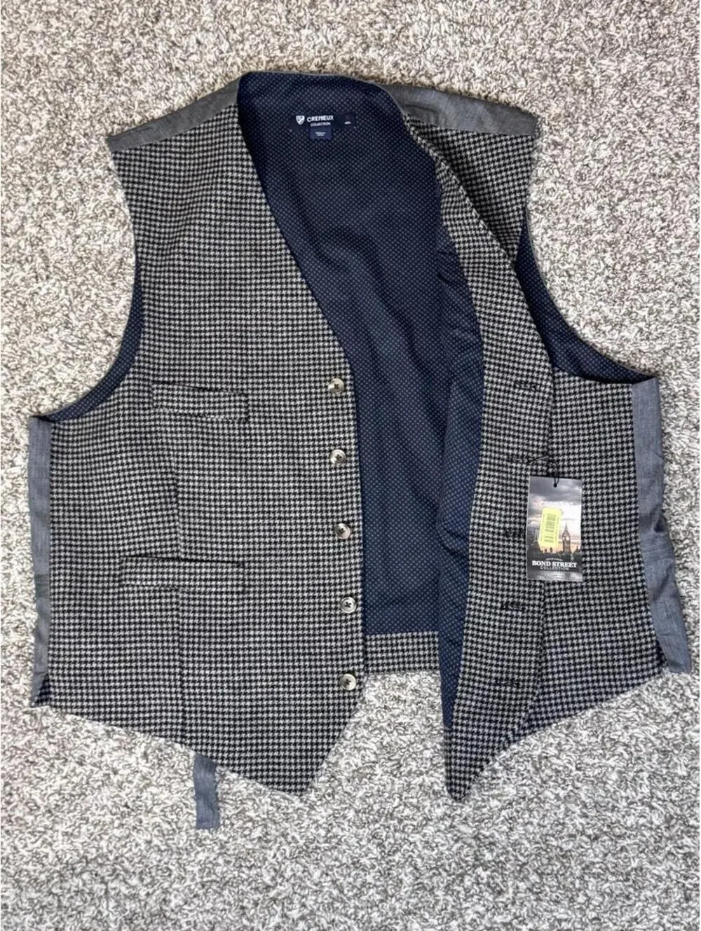 ⚜️ CREMIEUX BOND STREET COLLECTION HOUNDSTOOTH VEST